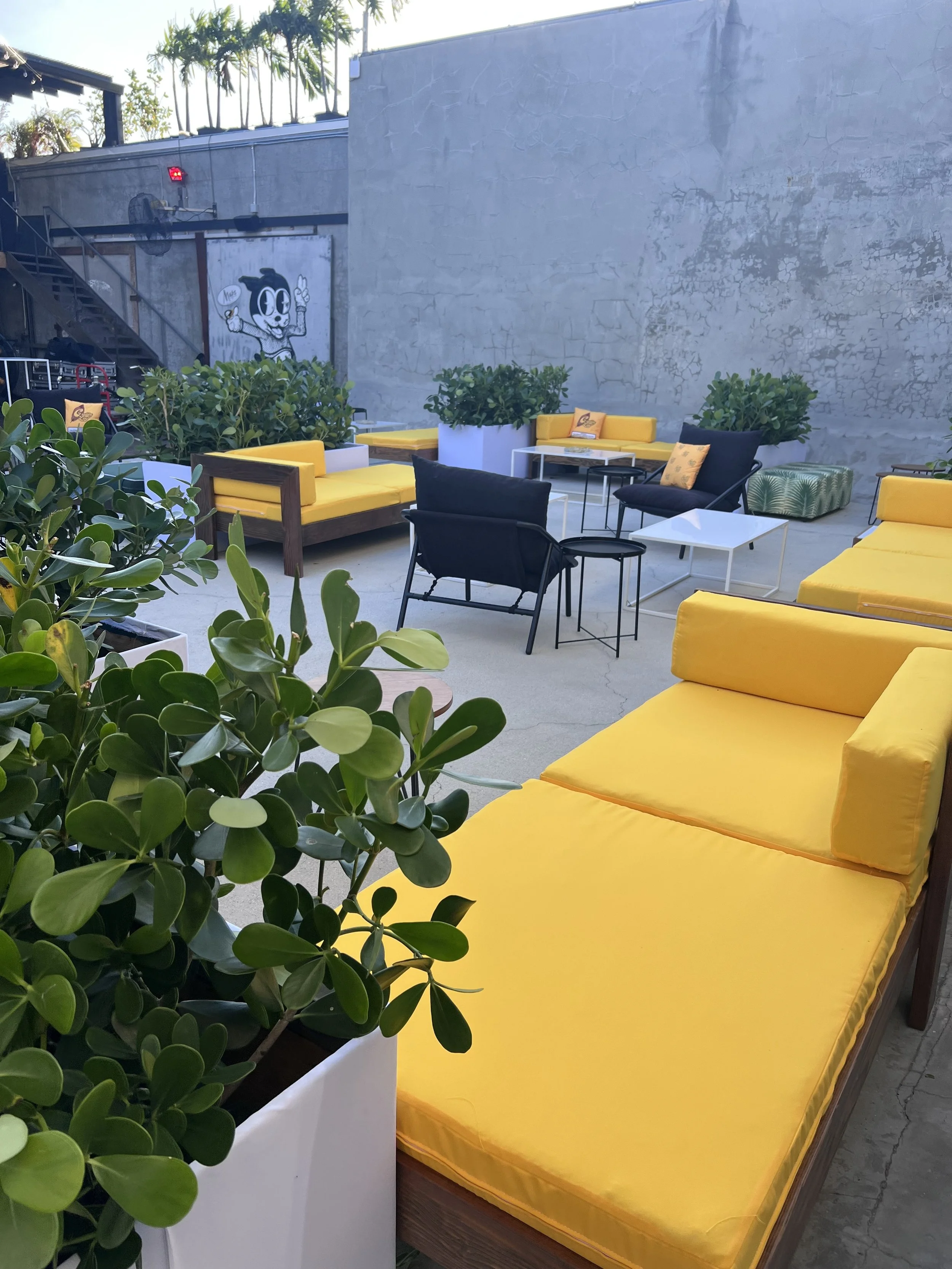 Mango sofa for a VIP lounge in Miami