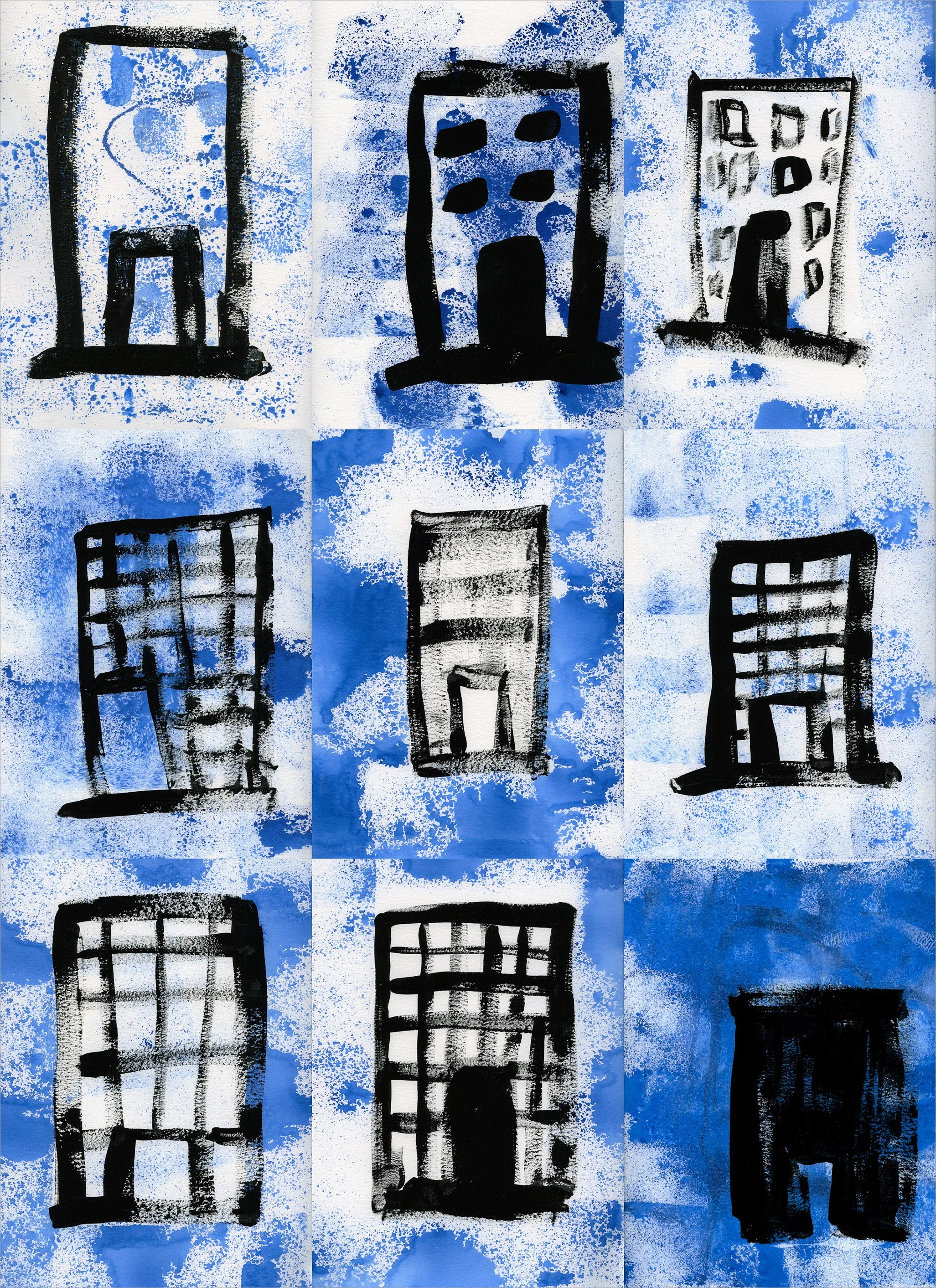 Skyscraper, Blue Wash, 2025