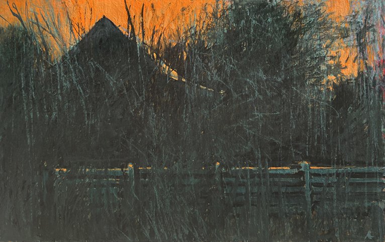 WEB_Barn & Fence_William Anzalone_24x36 oil on canvas 2020.jpg