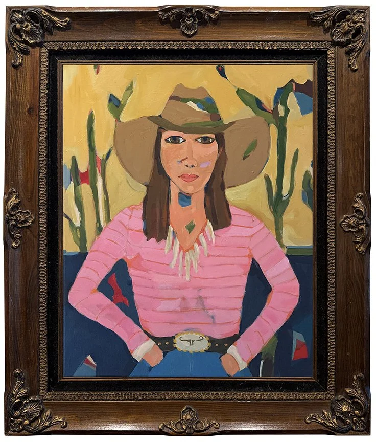 "Swagger in Pink"_20" x 16"_framed.jpg