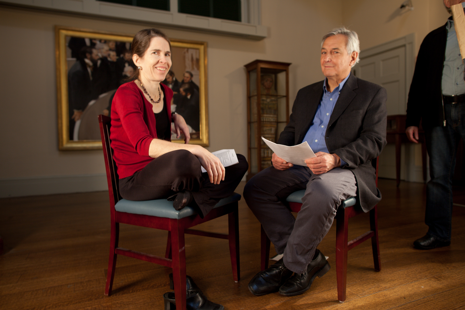 On the set of Bedside Manner, Ether Dome, Massachusetts General Hospital