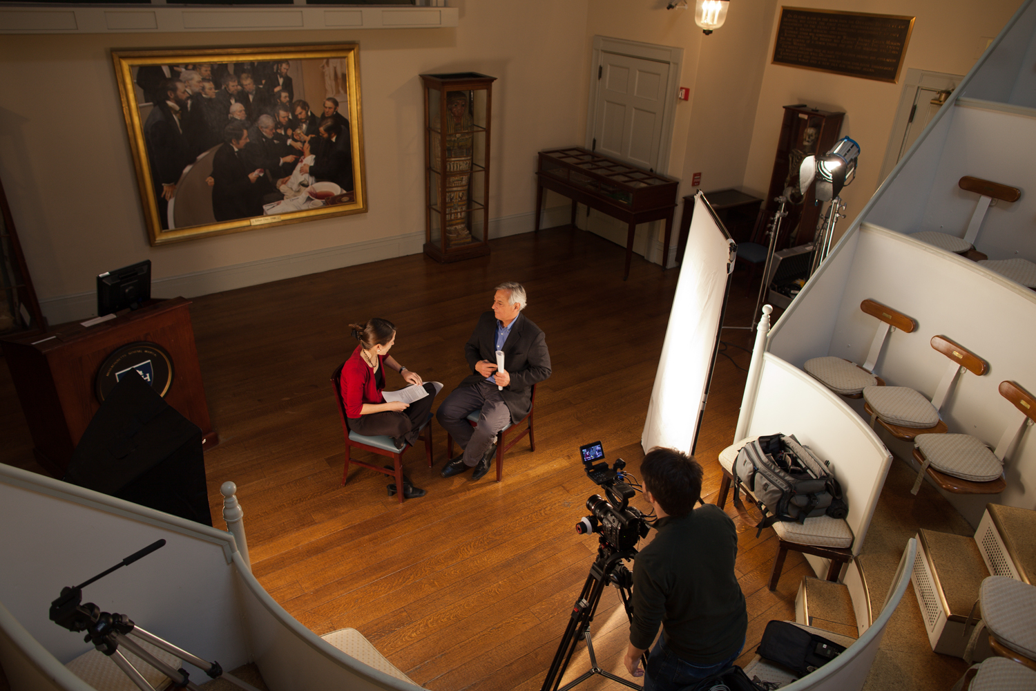  On the set of Bedside Manner,&nbsp;Ether Dome, Massachusetts General Hospital&nbsp; 