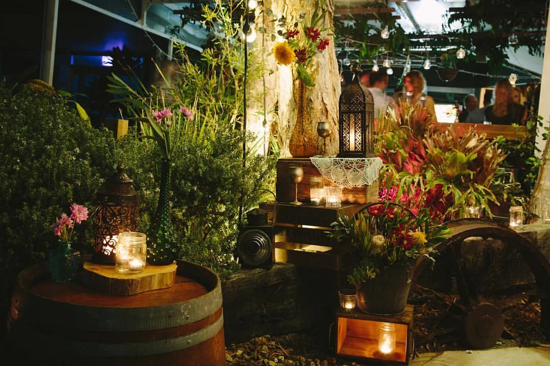 Enchanting entrance to Roxy and Luke&rsquo;s reception bash @belongilbistro. #details #receptionstyling #wedding #byronbaywedding #belongilbistro #byronbayphotographer #oliviatexierphotography  (at Belongil Bistro)