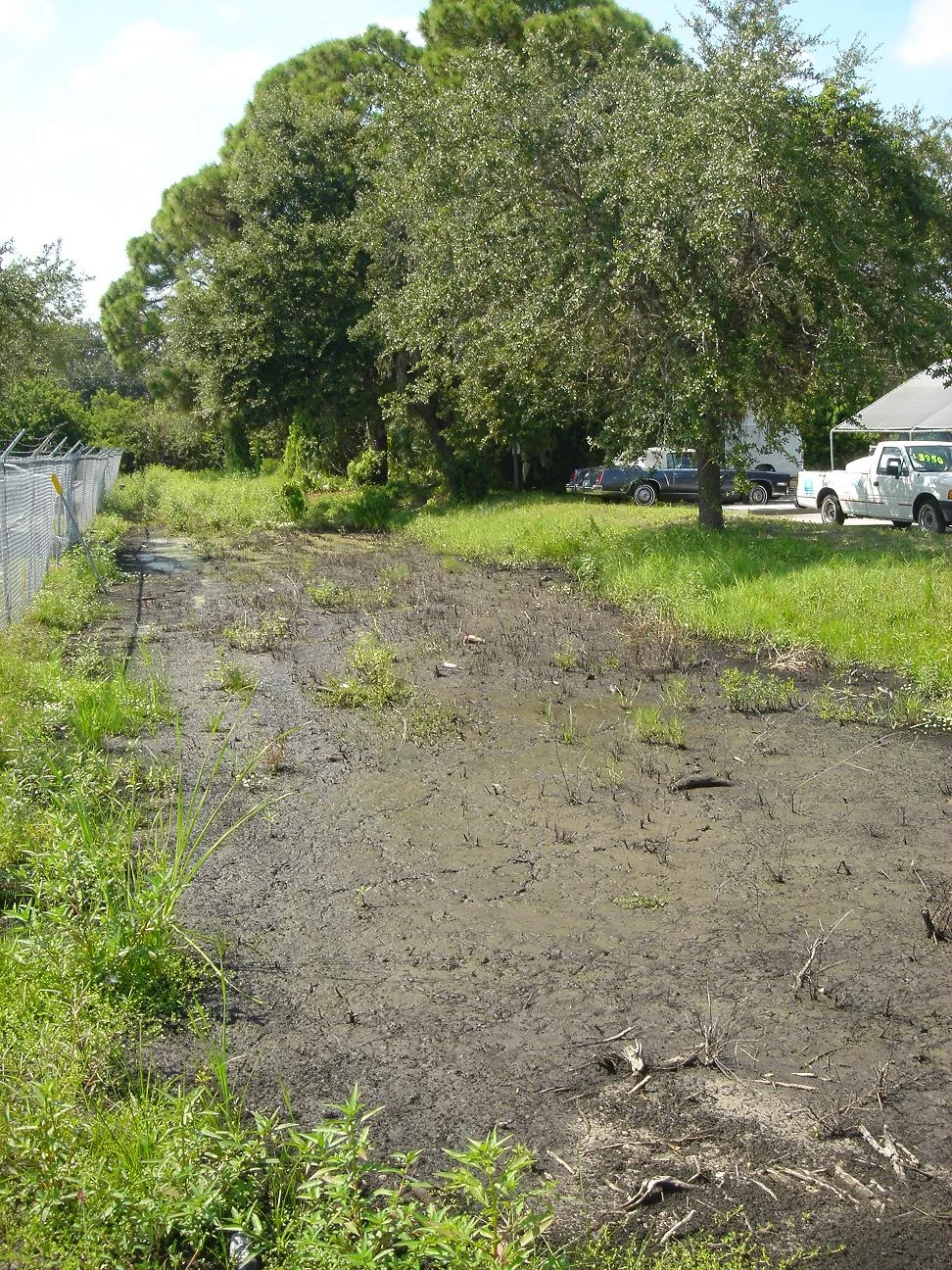 Hazmat oil spill clean-up, before