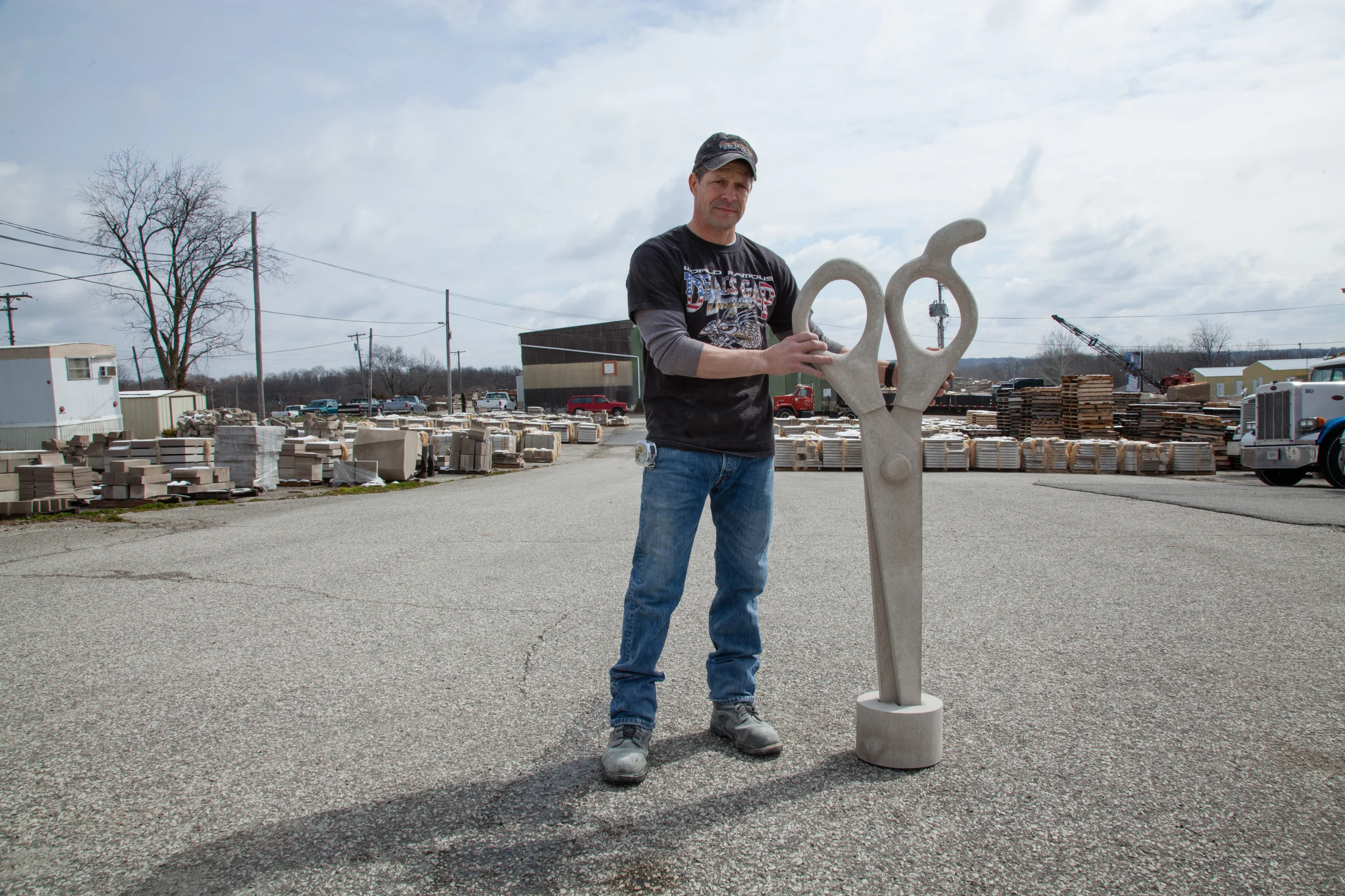 Matt Bruce, Stone Carver, Bedford, Indiana Series commissioned by Traditional Arts Indiana 2013