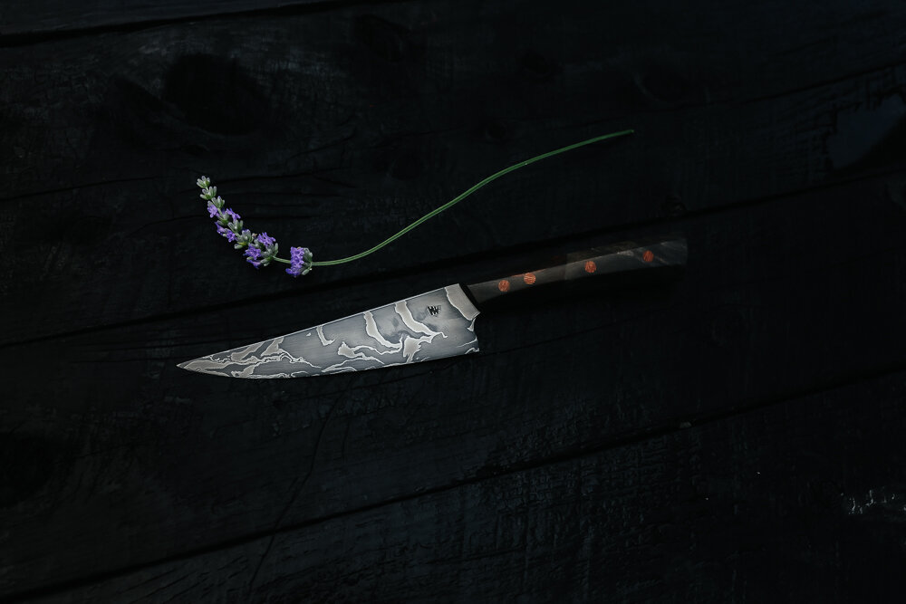 COMMISSION A CHEFS KNIFE — Heartwood Forge - Handmade Forged Kitchen Knives