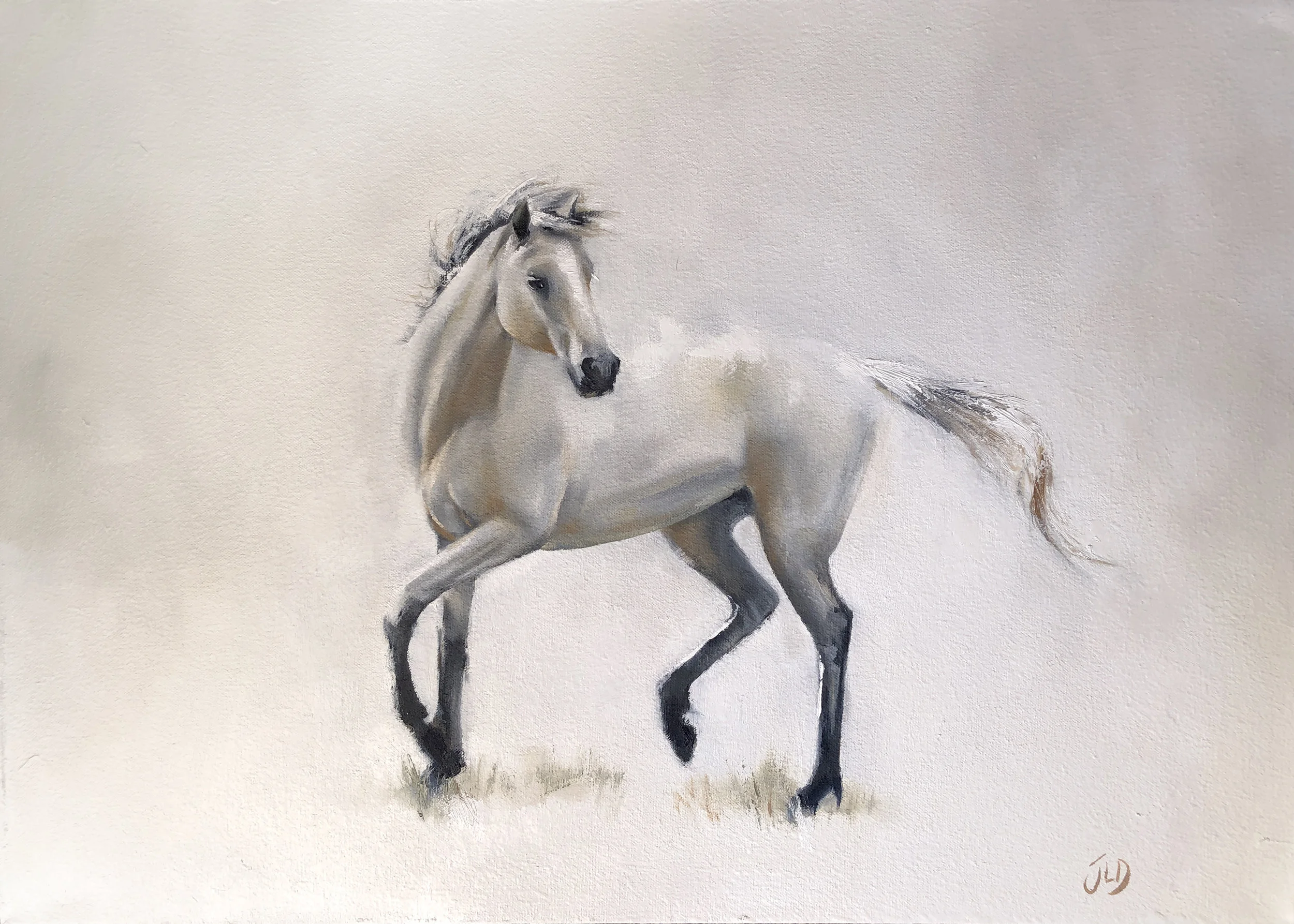“My Happiness is a Direct Reflection of my level of Faith in the Universe” Oil on canvas. 50cm x 70cm. Available on Saatchi Art .