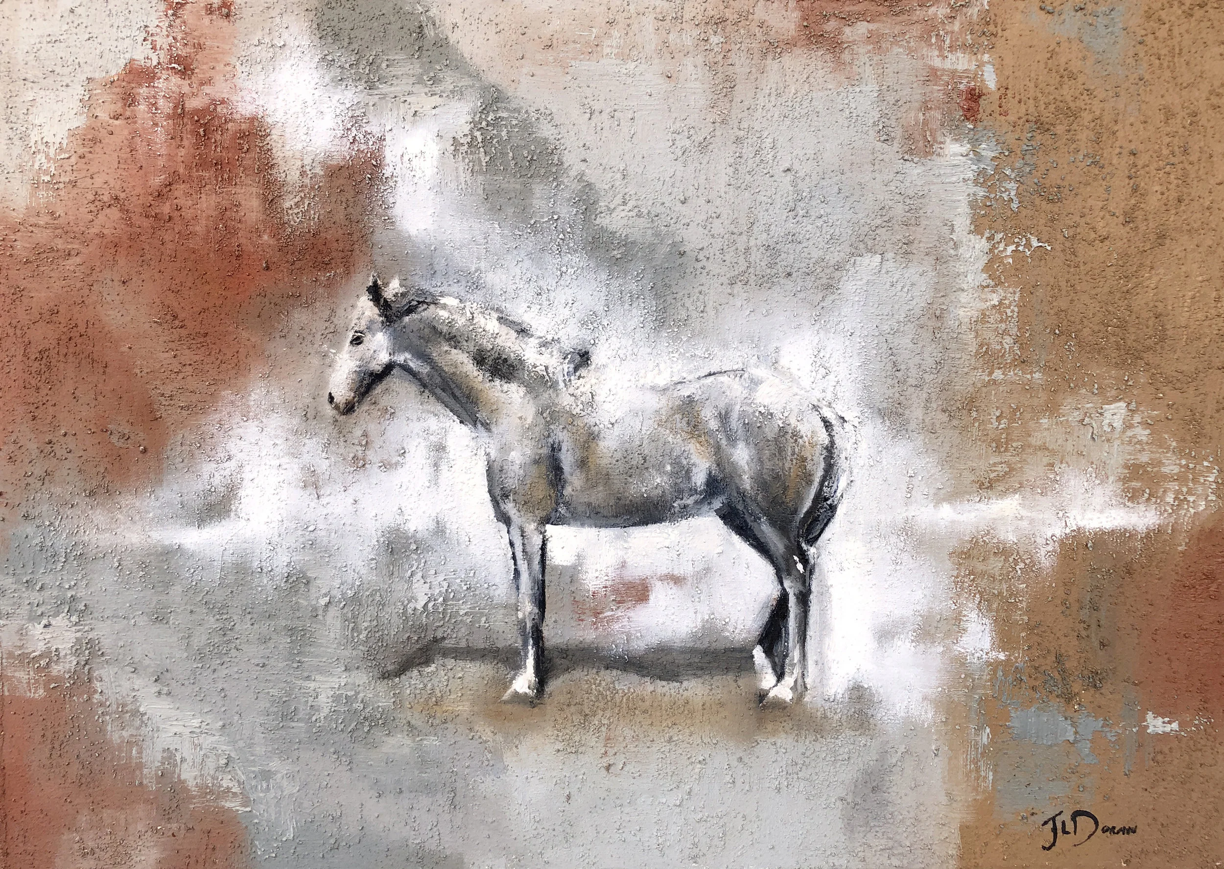 “Patience Is The Companion of Wisdom” Oil on canvas. 70cm x 50cm. Available on Saatchi Art .