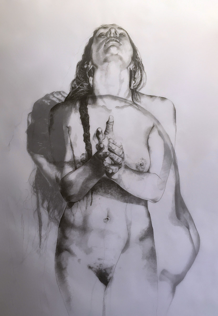 Winner of the 2016 Marie Ellis OAM Prize for Drawing, Michael Armstrong, “ Traits of the Living (Dying) ” 2016