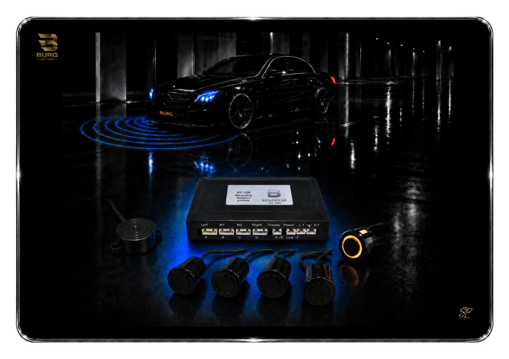4 REAR SENSORS + ILLUMINATED  WARNING PN:02-KR100