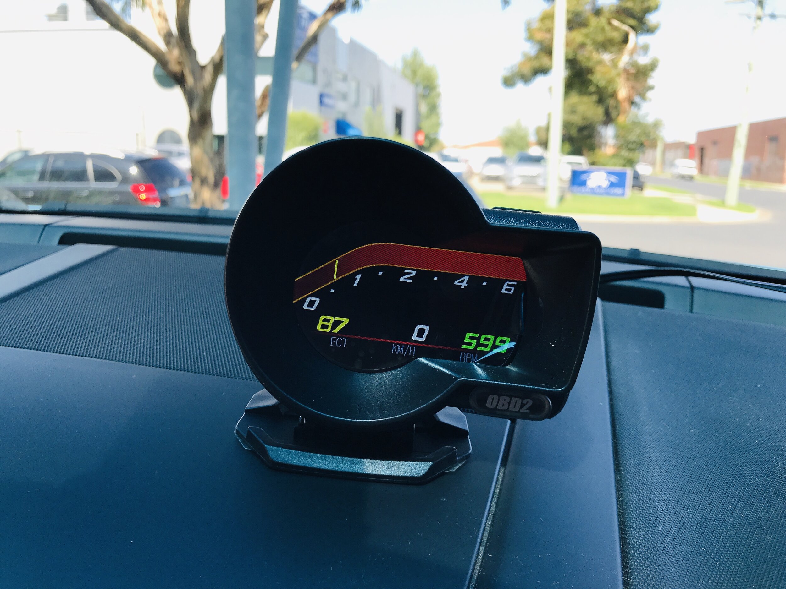 Car HUD Gauge Smart Digital Meter Speedometer High Definition Multifunction Meter Alarm Function for Vehicle with OBDII Standard Read Data Flow Fault Alarm Fault Clearing 