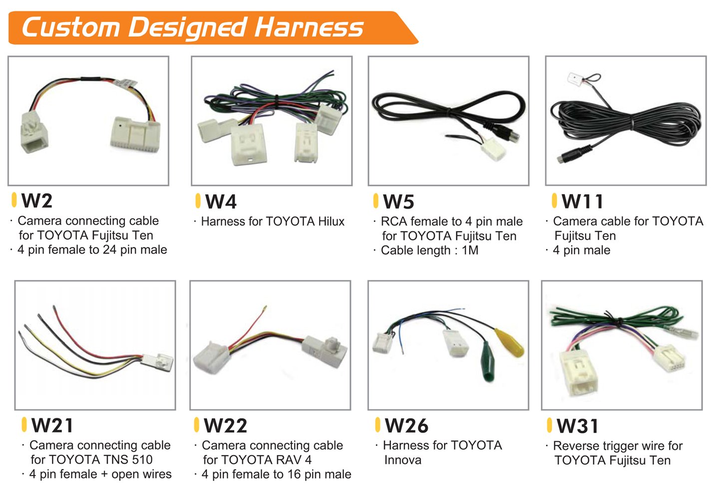 Toyota Reversing Camera Adaptors