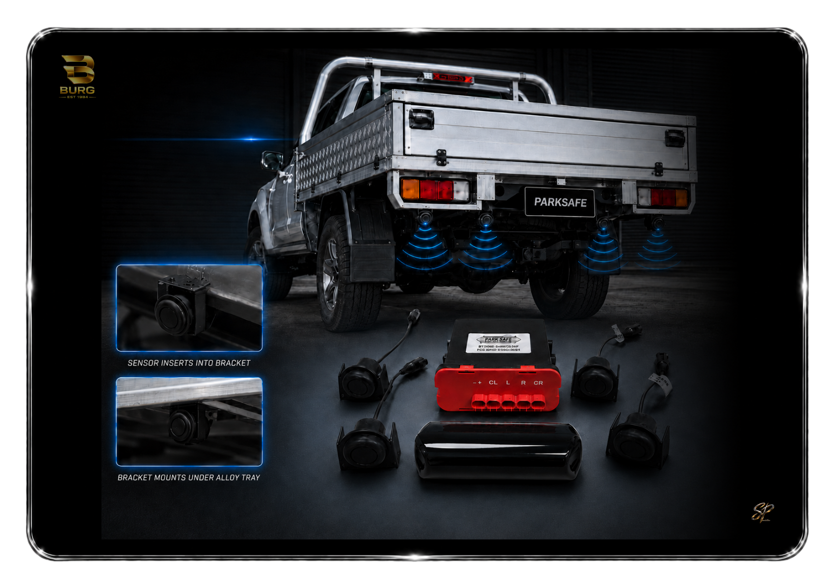 4 REAR UTE/TRAY SENSORS 10 DEGREE RUBBER PN:02-KRP2047