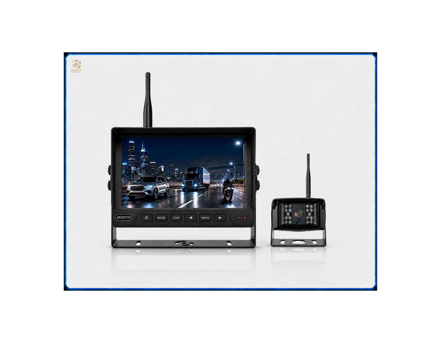 7" Wireless Camera & Monitor AHD System with SD recording SKU:26-093V2