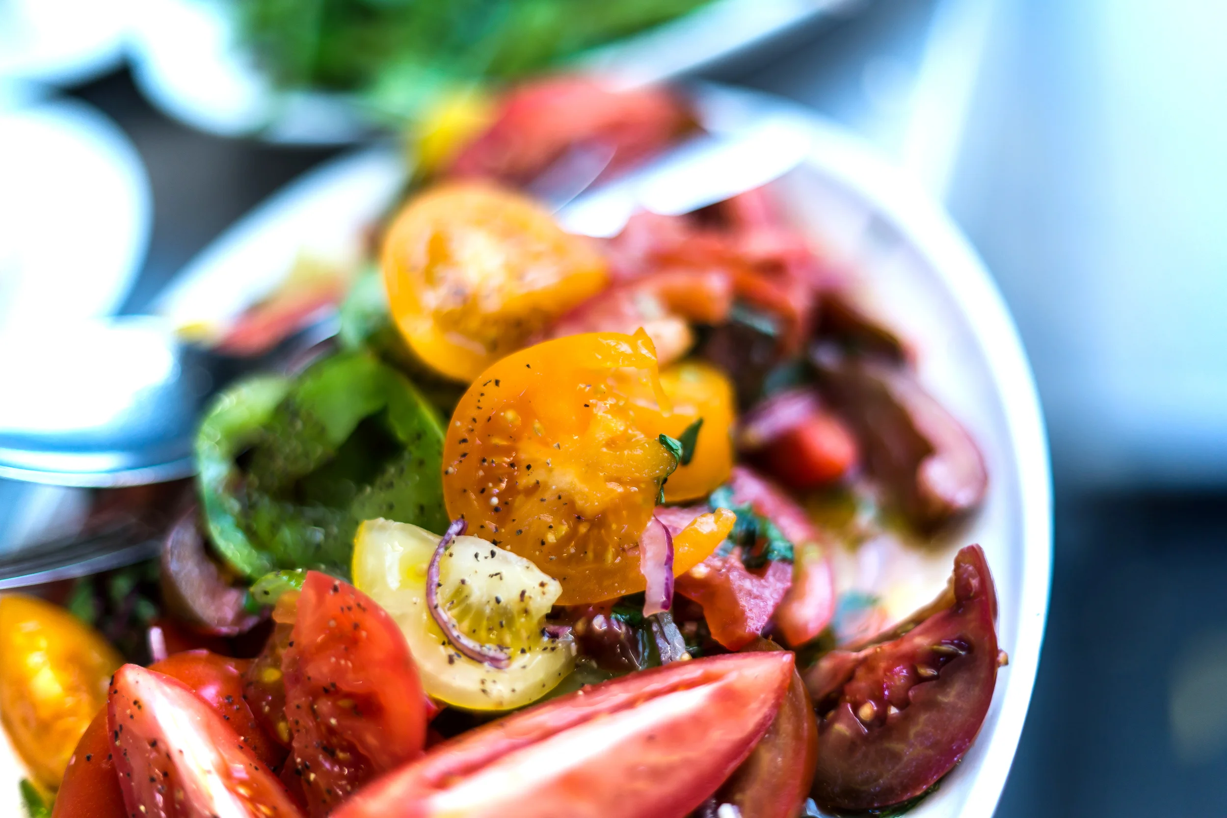 Heritage tomato salad