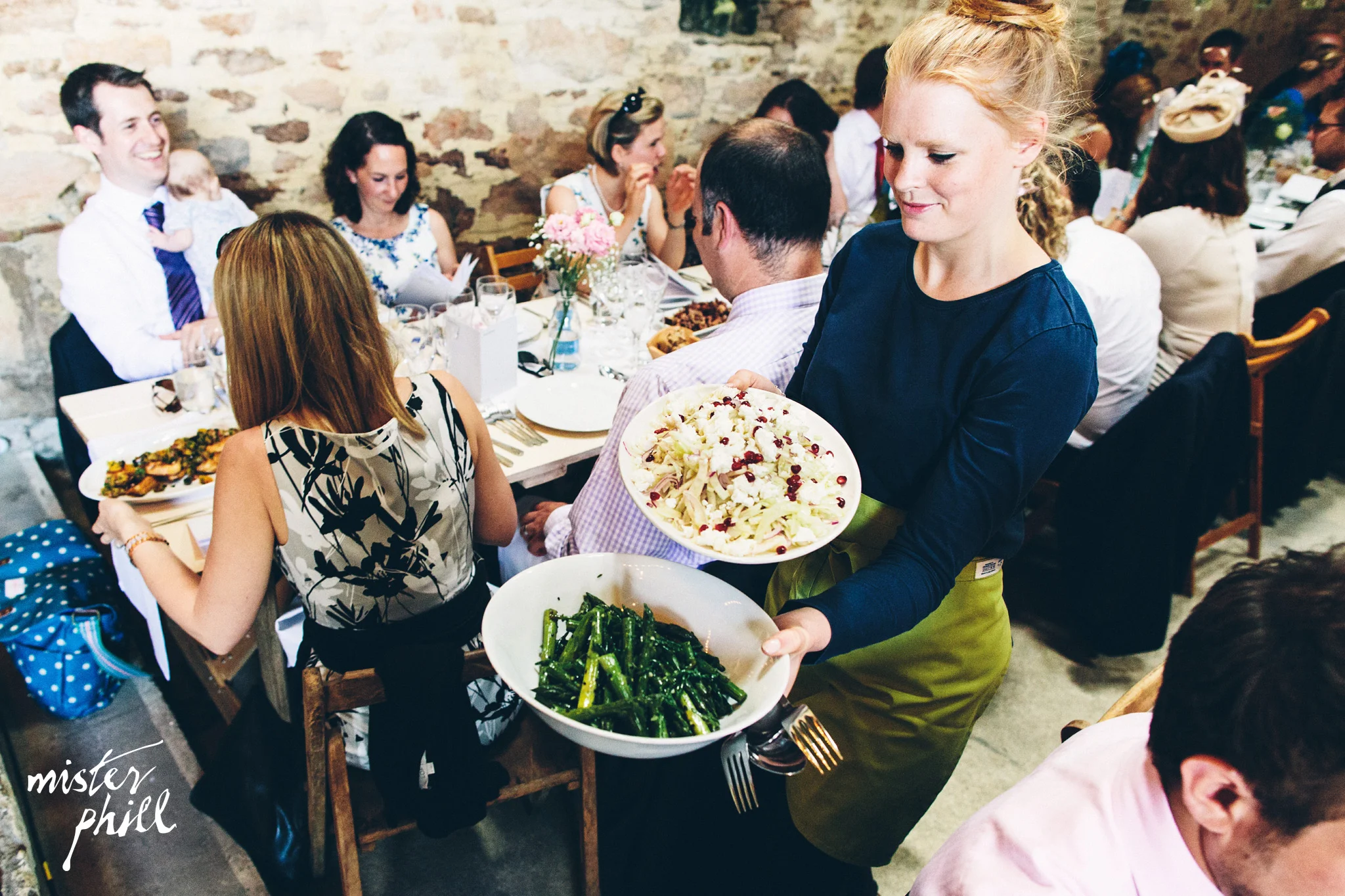 Fennel, feta & pomegranate salad, Asparagus and samphire salad