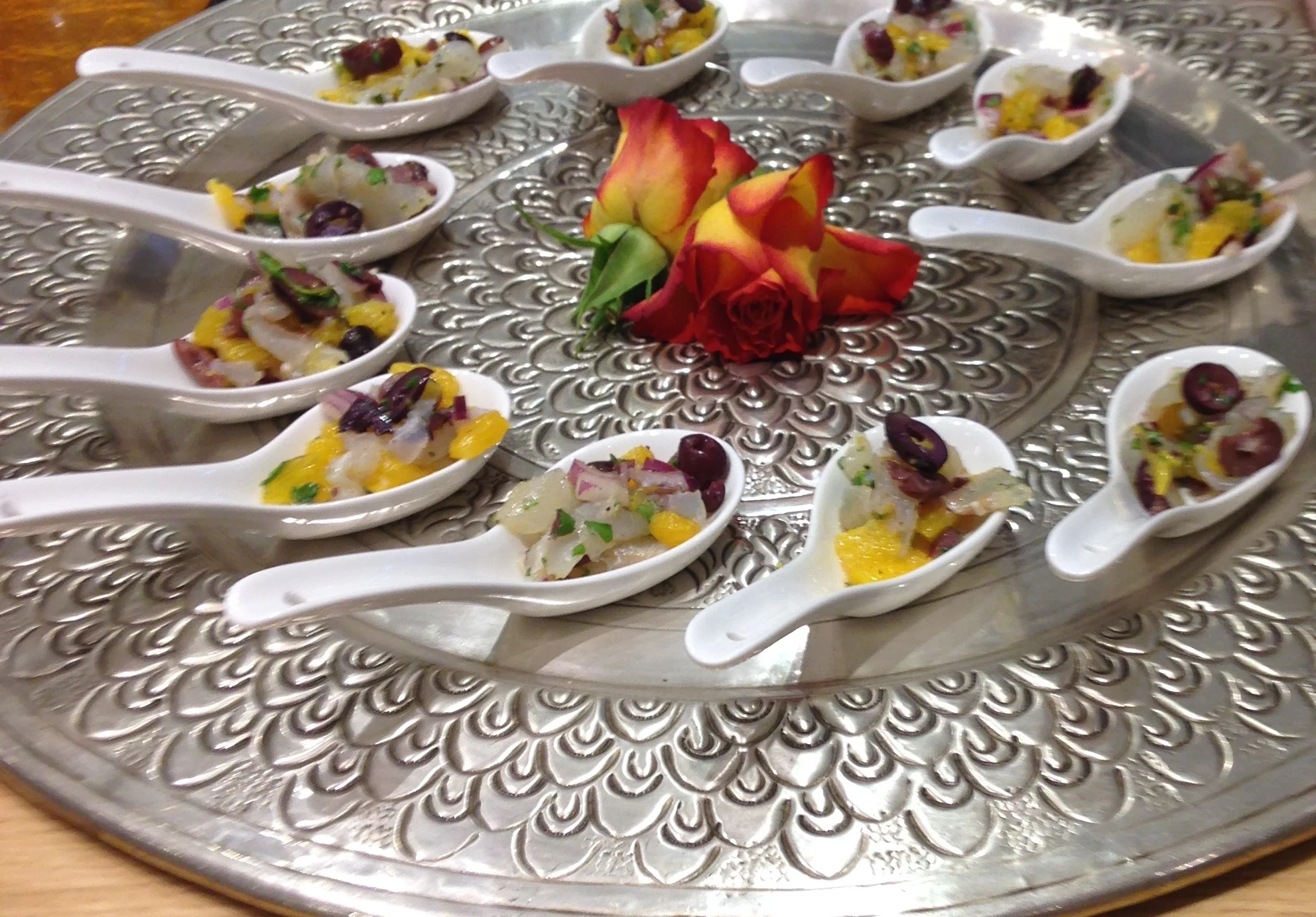  Orange marinated cod salad 