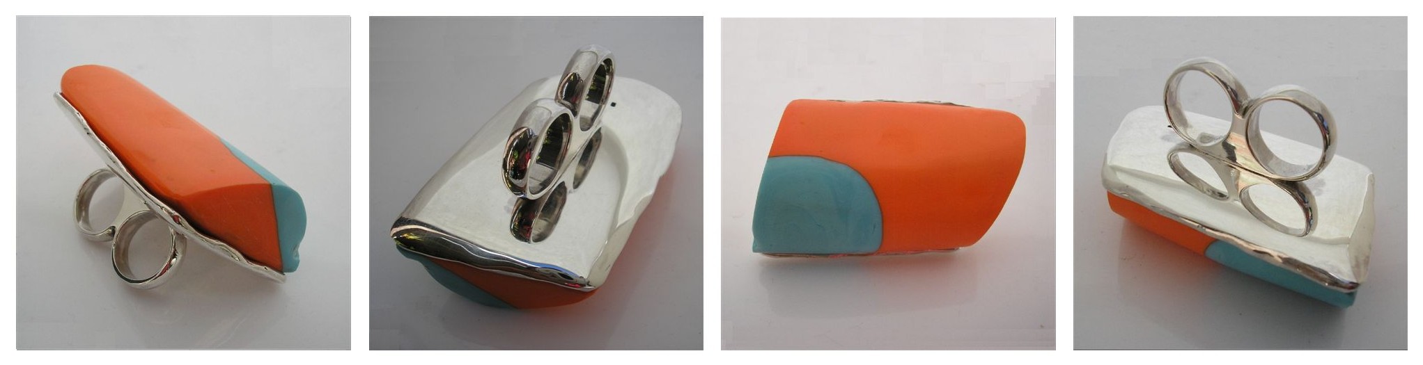  Glass and Silver Ring commissioned by a local Musician for his Artist Partner