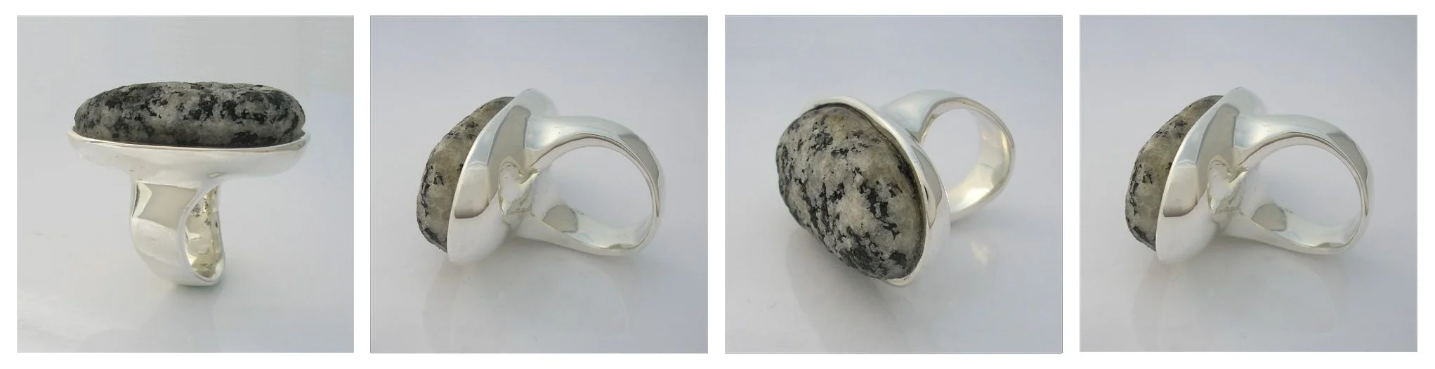  I made this Ring for my wife .... I found a rock at her favorite beach , Grannys Pool in Augusta Western Australia and created this ring for her 