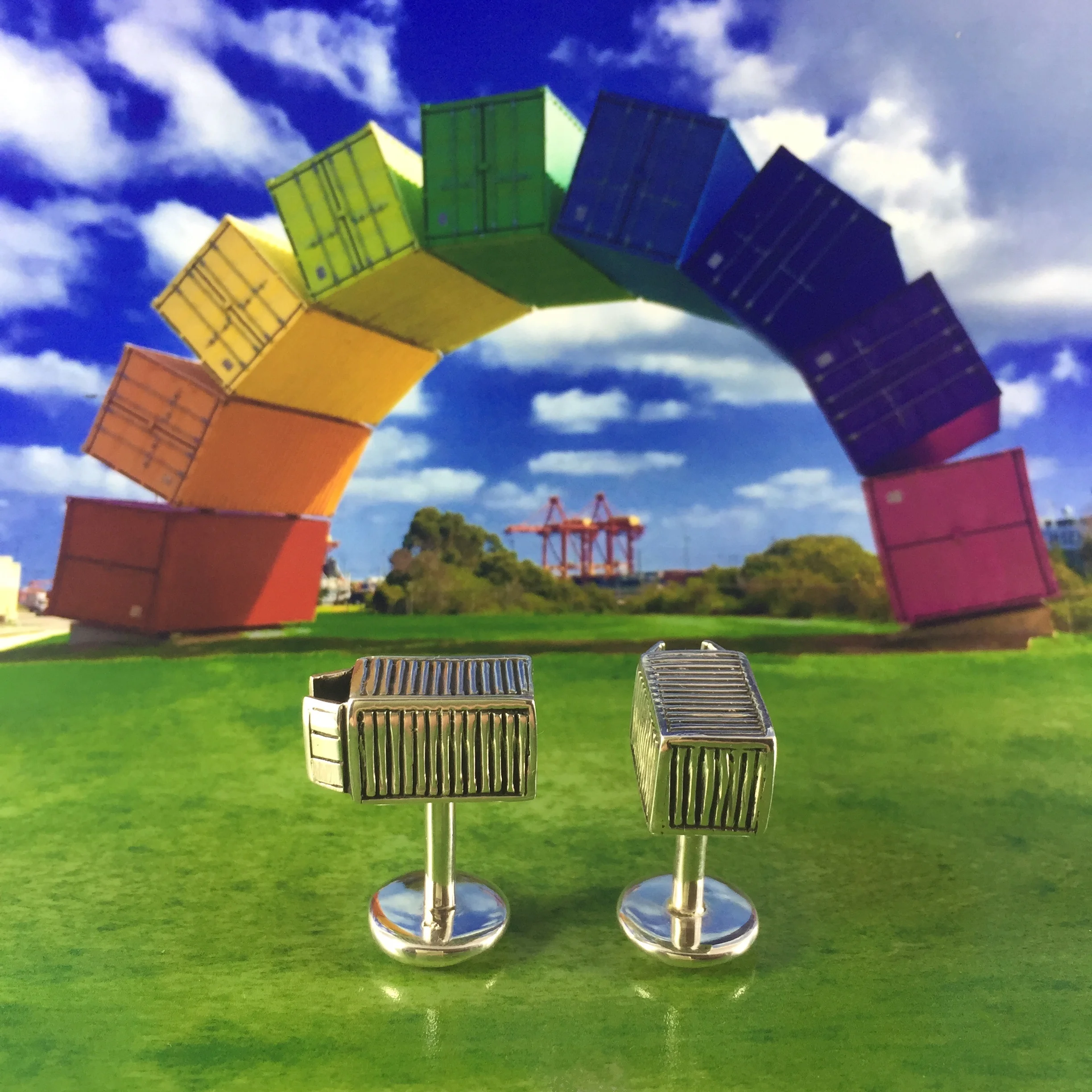 Shipping Container Cuff Links On Rainbow (5).JPG