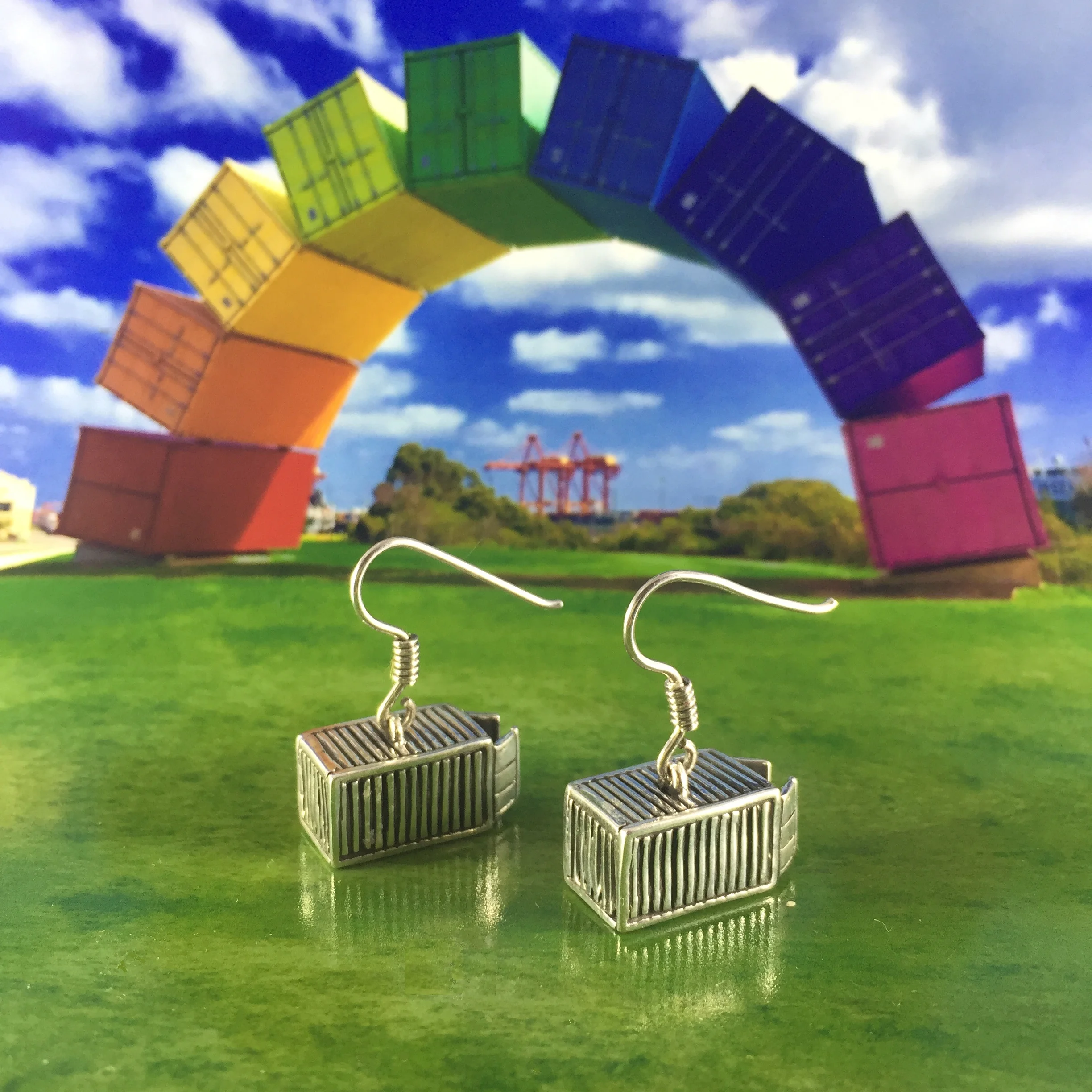 Shipping Container Earrings On Rainbow (1).JPG