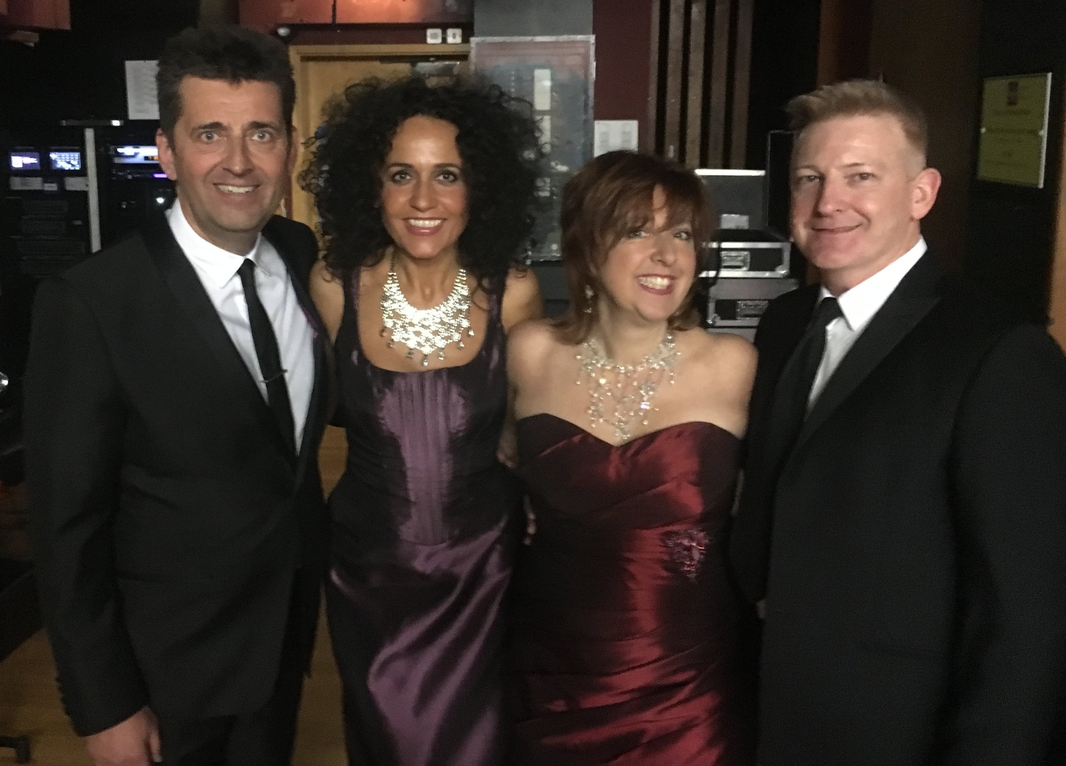 Here we are backstage waiting to go on!!