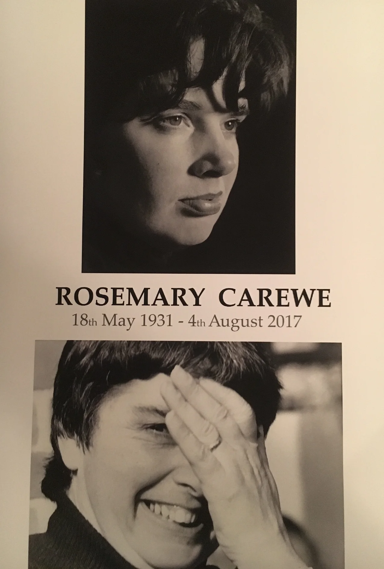 RIP - Rosemary Carewe (Phillips) - a great mum and a ground breaking singer