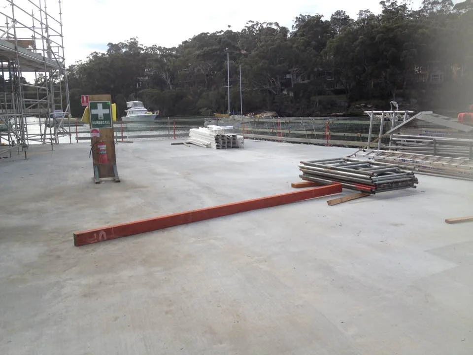 apron area to pontoon