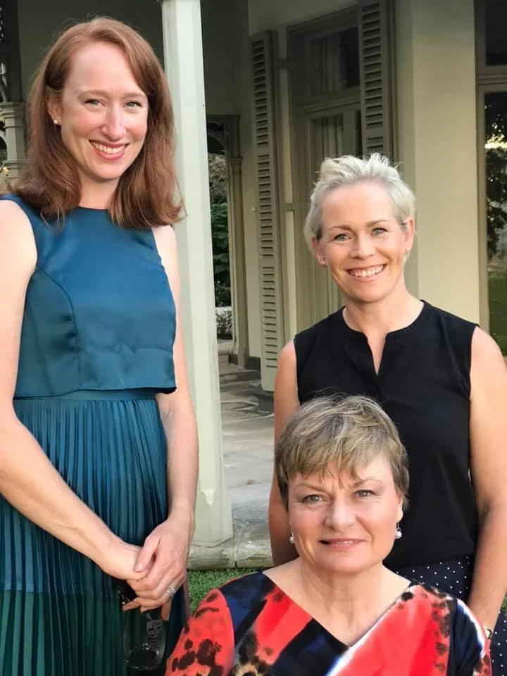 Sarah Cook SUBC President on left with past Women’s Club Presidents, Jane Spring, centre and Bronwen Watson, right