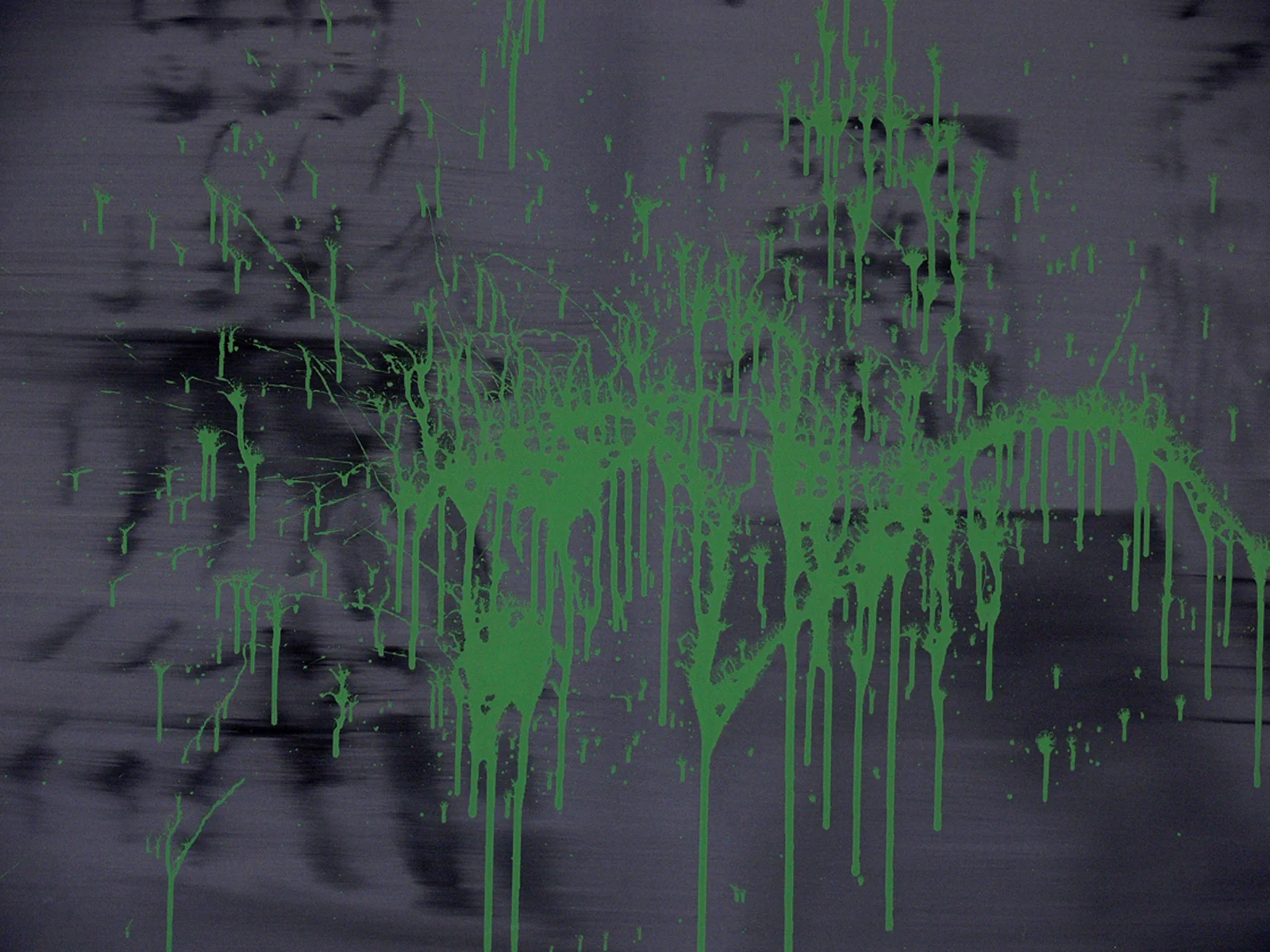 Untitled (Installation and a green stain)