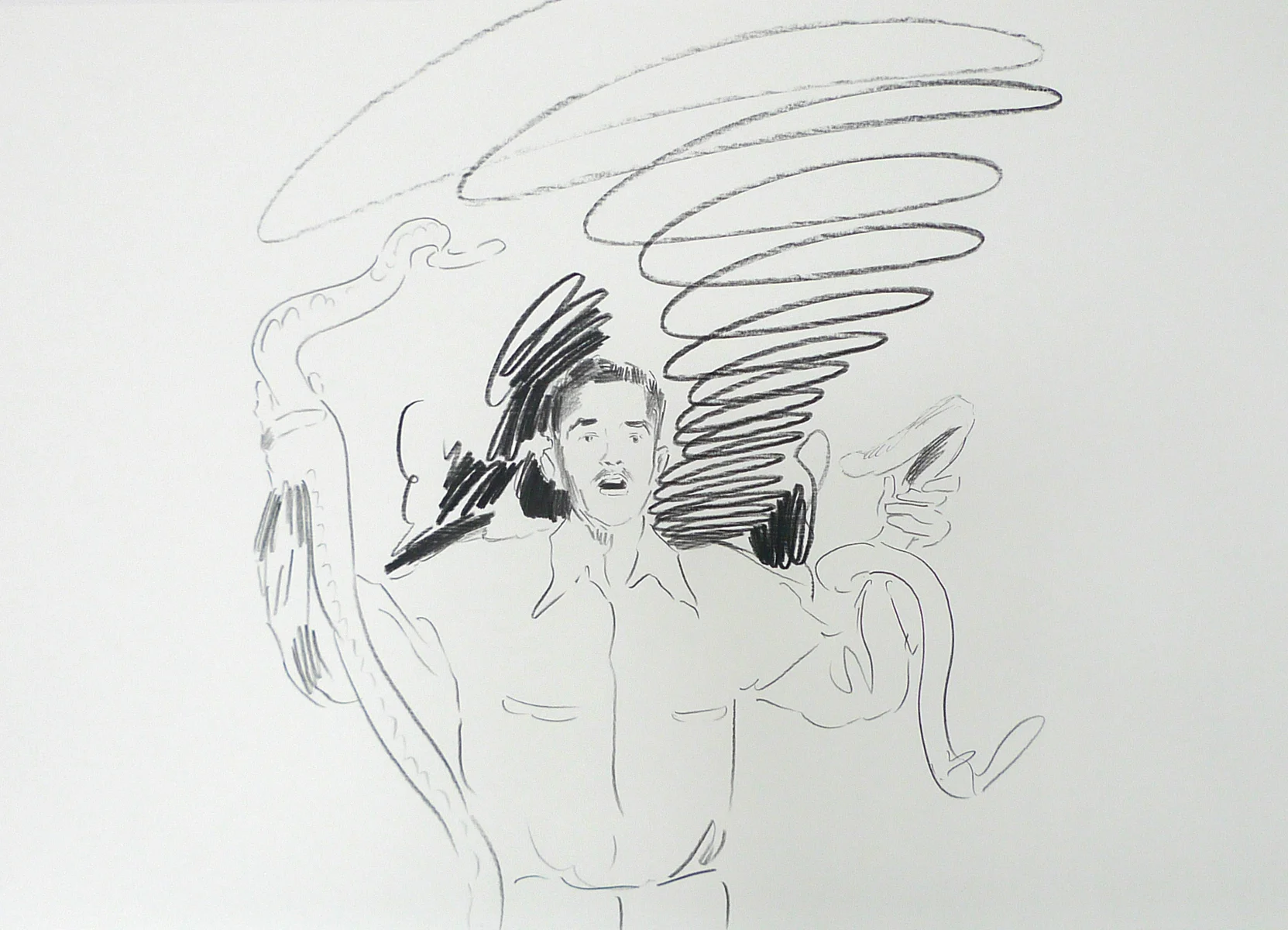 Man with Two Snakes