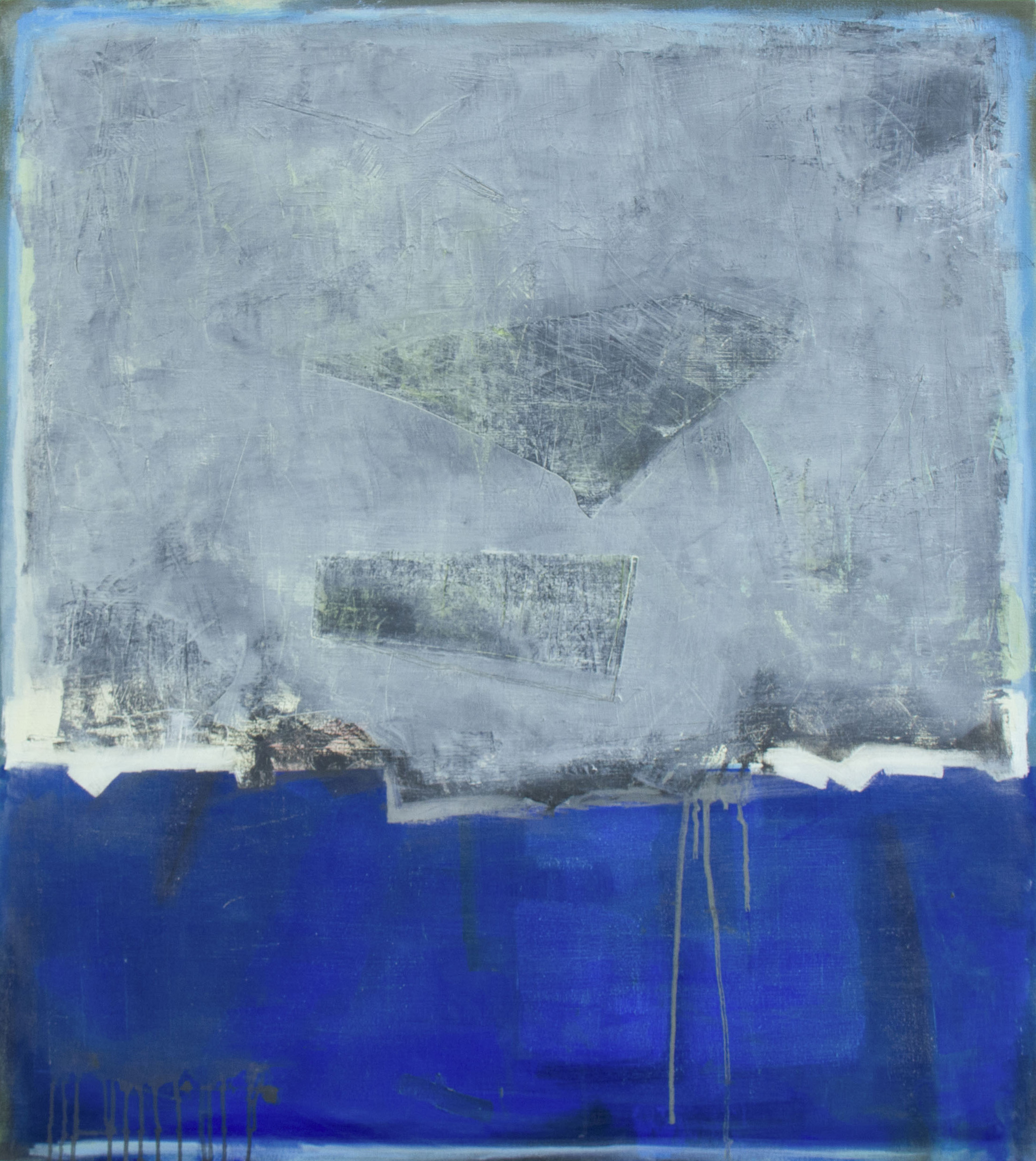 (C)loud Rejection , oil on canvas, 90 x 100 cm. 