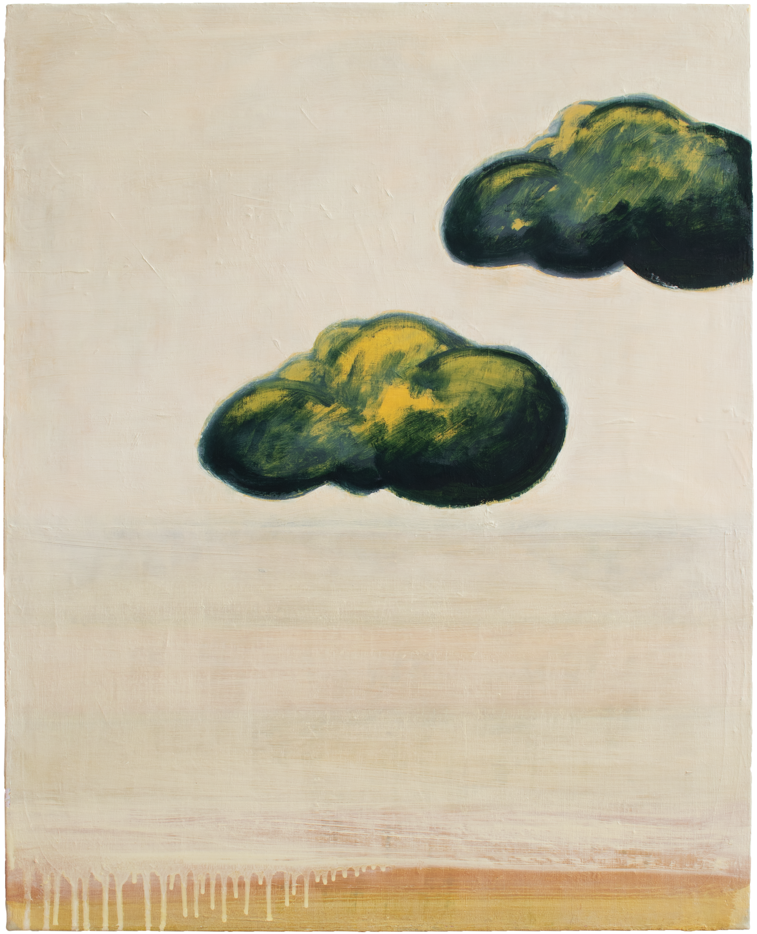     Two Clouds in Green                                                                                     oil on canvas, 24 x 30 in.     