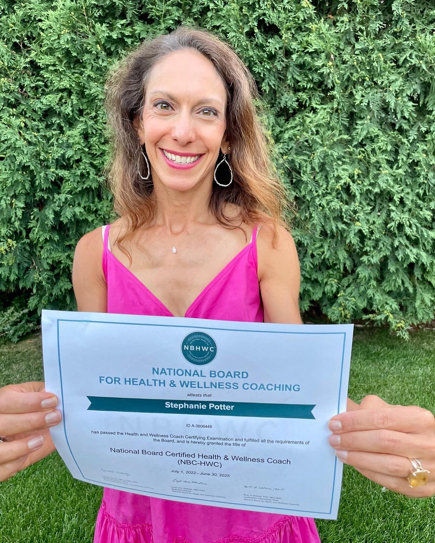 I did it!  I am officially a National Board Certified Health &amp; Wellness coach #nbhwcboardcertified.  When I first started on the journey to become certified I had no idea how much I would grow as a coach, after all I had been practicing as a heal