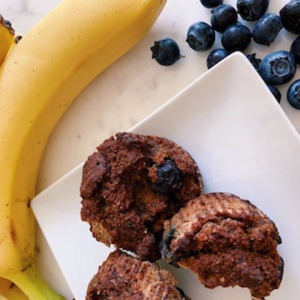 BANANA BLUEBERRY MUFFINS (GLUTEN-FREE)