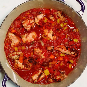 ITALIAN CHICKEN WITH TOMATOES, PEPPERS & CAPERS
