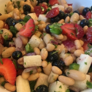RED, WHITE AND BLUE BEAN SALAD