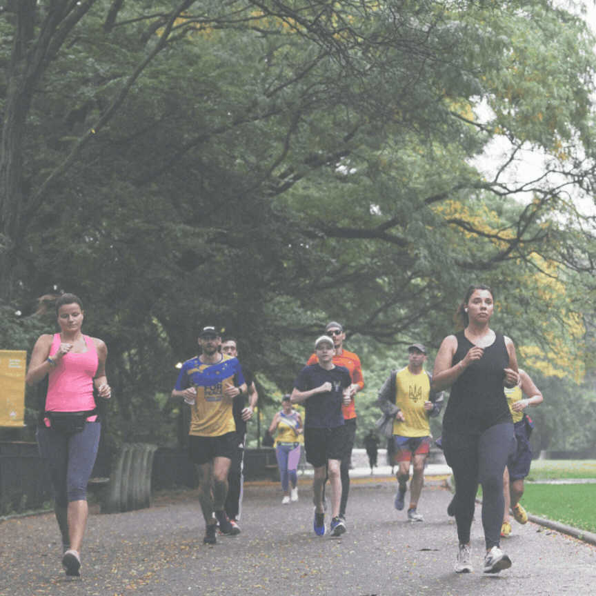 People running the Monsal Trail Half Marathon