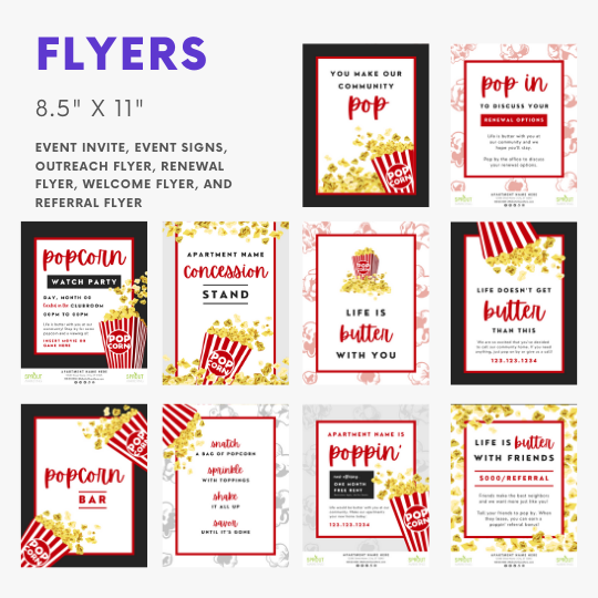 Popcorn Flyers for Apartments