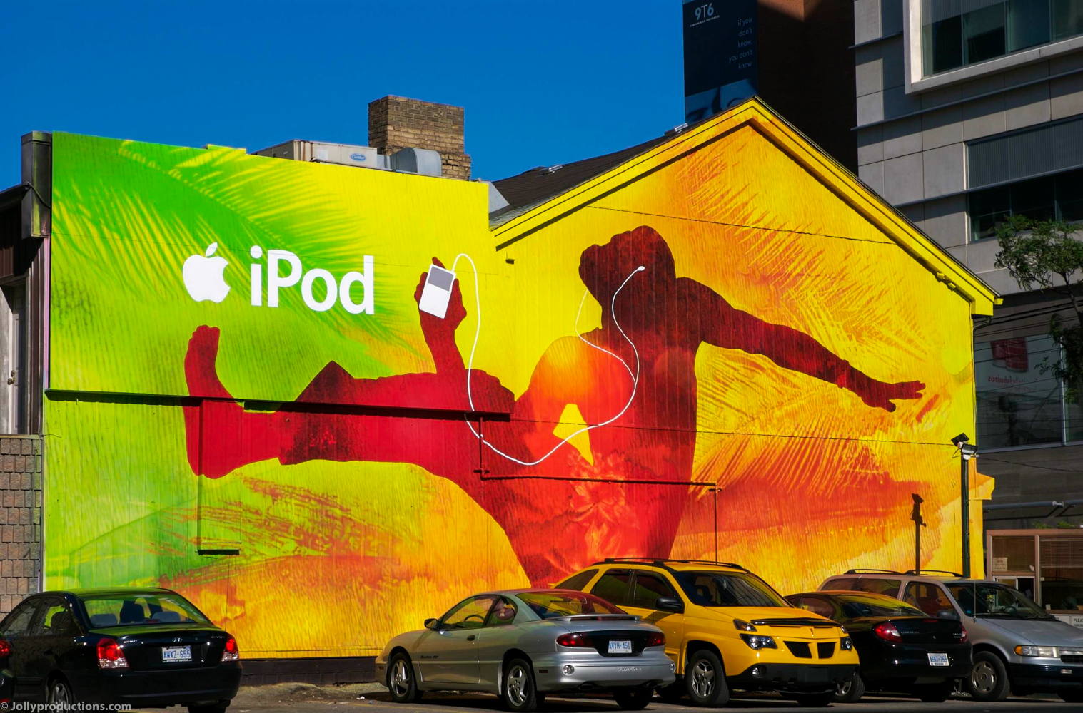 Painted iPod mural