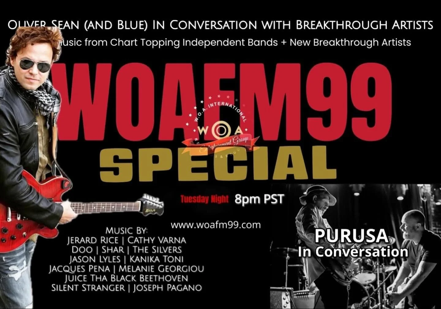 @kingandy73 and Kris (@kirkmanoriginal ) had a super fun interview with Oliver Sean @woafm99 last week and it plays tonight! Deets above 👆 #woafm99 #radio #interview #independent #music