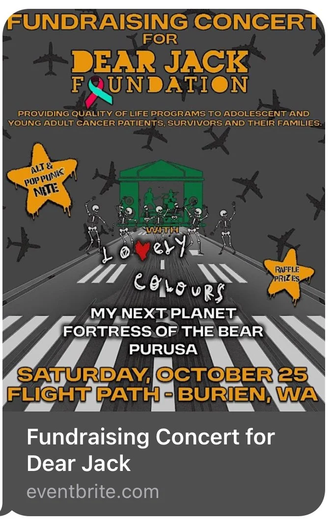 Dear Jack Foundation Fundraising Concert at FLIGHT PATH- BURIEN, WA