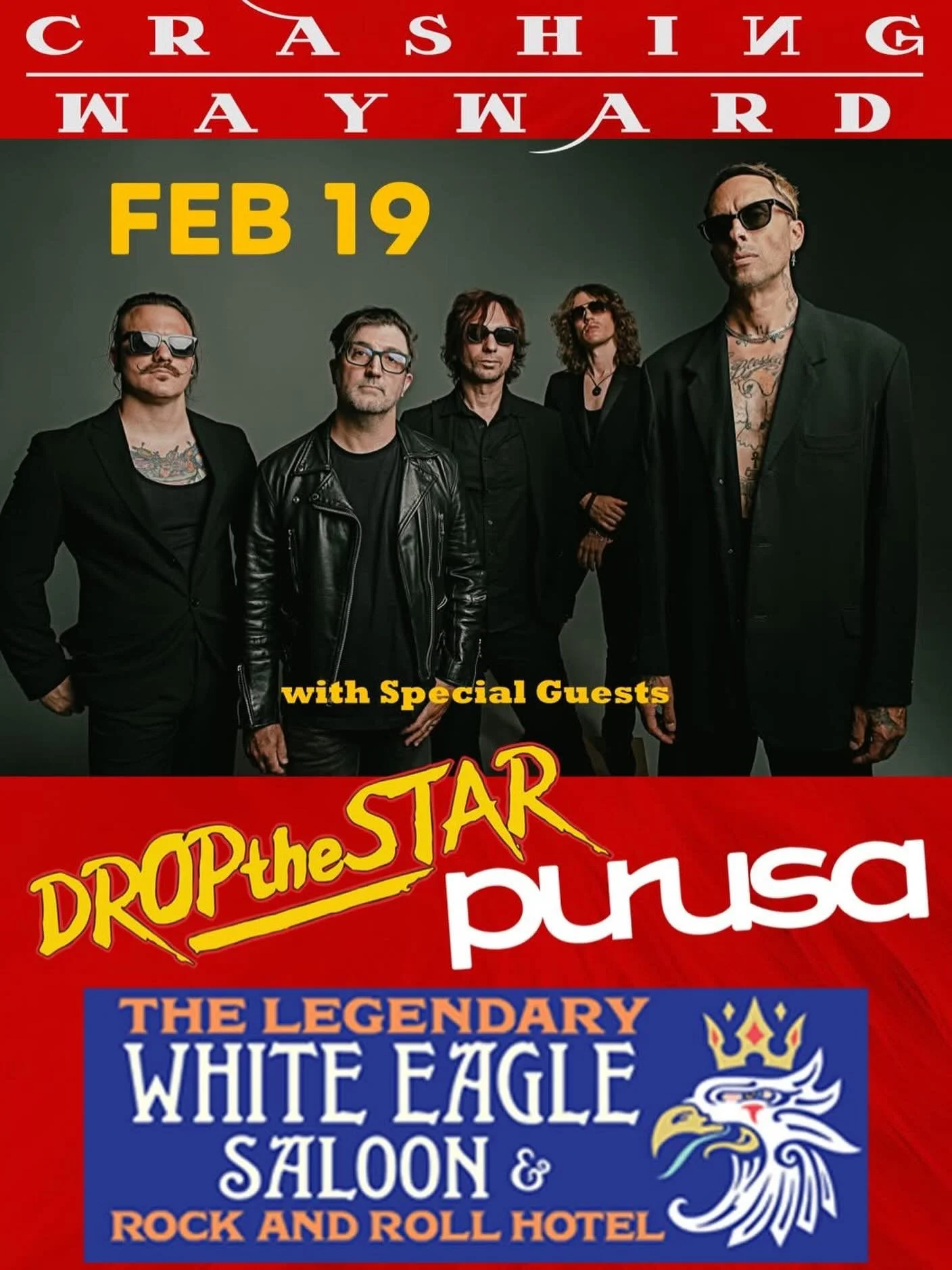 One week!! We&rsquo;re hitting the stage full band with our buddies @crashingwayward from LV and new friends @dropthestar_band at the legendary @whiteeaglesaloon on Thursday the 19th.  We&rsquo;re up first so don&rsquo;t be late!! Grab dinner and kic