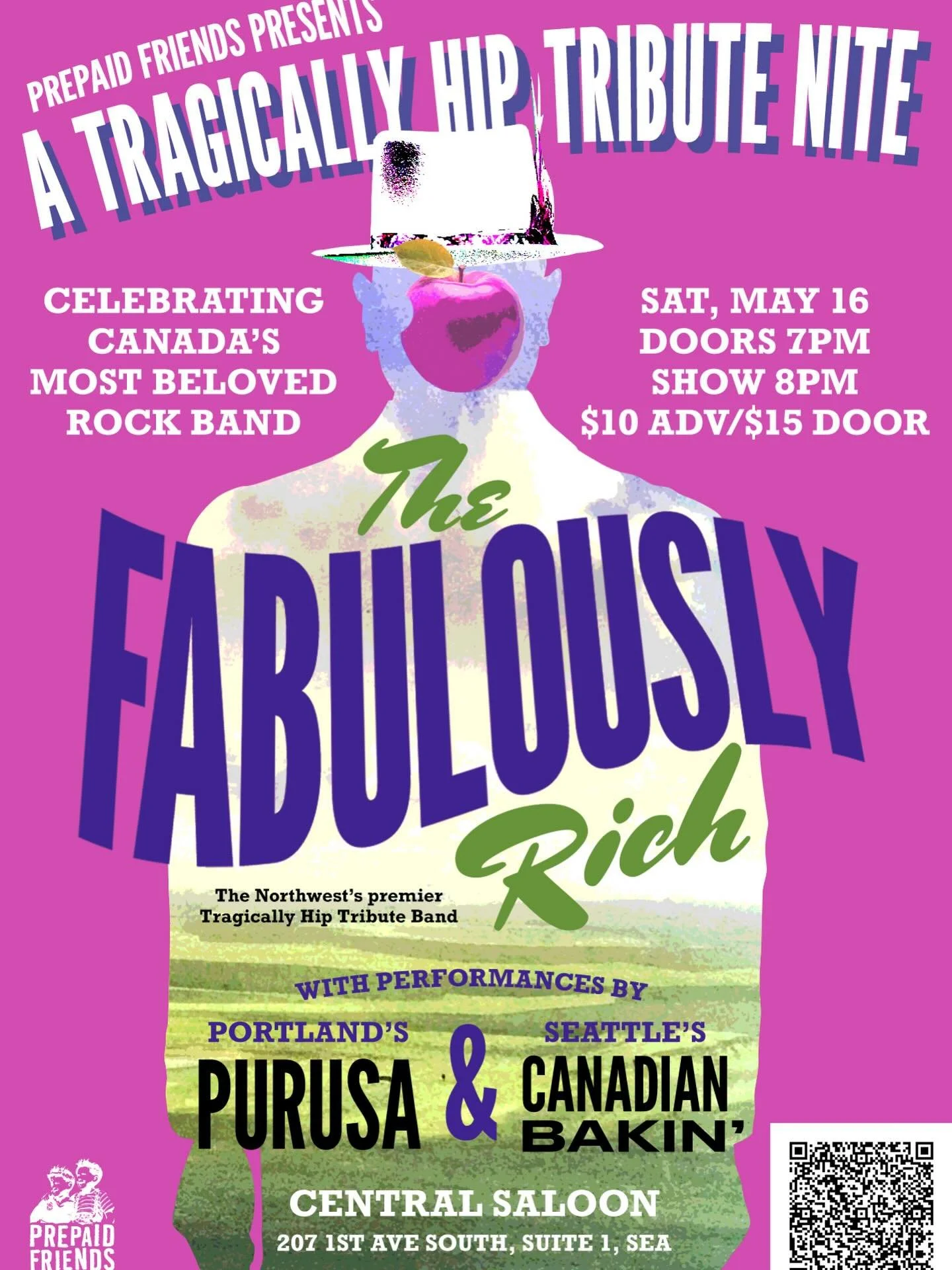 1 month from today, 5/16 @centralsaloon in Seattle, we are super honored to perform again at this @thetragicallyhip tribute night.  Come help us honor one of the greatest bands of all time.  #thip #hip #tribute #seattle #livemusic