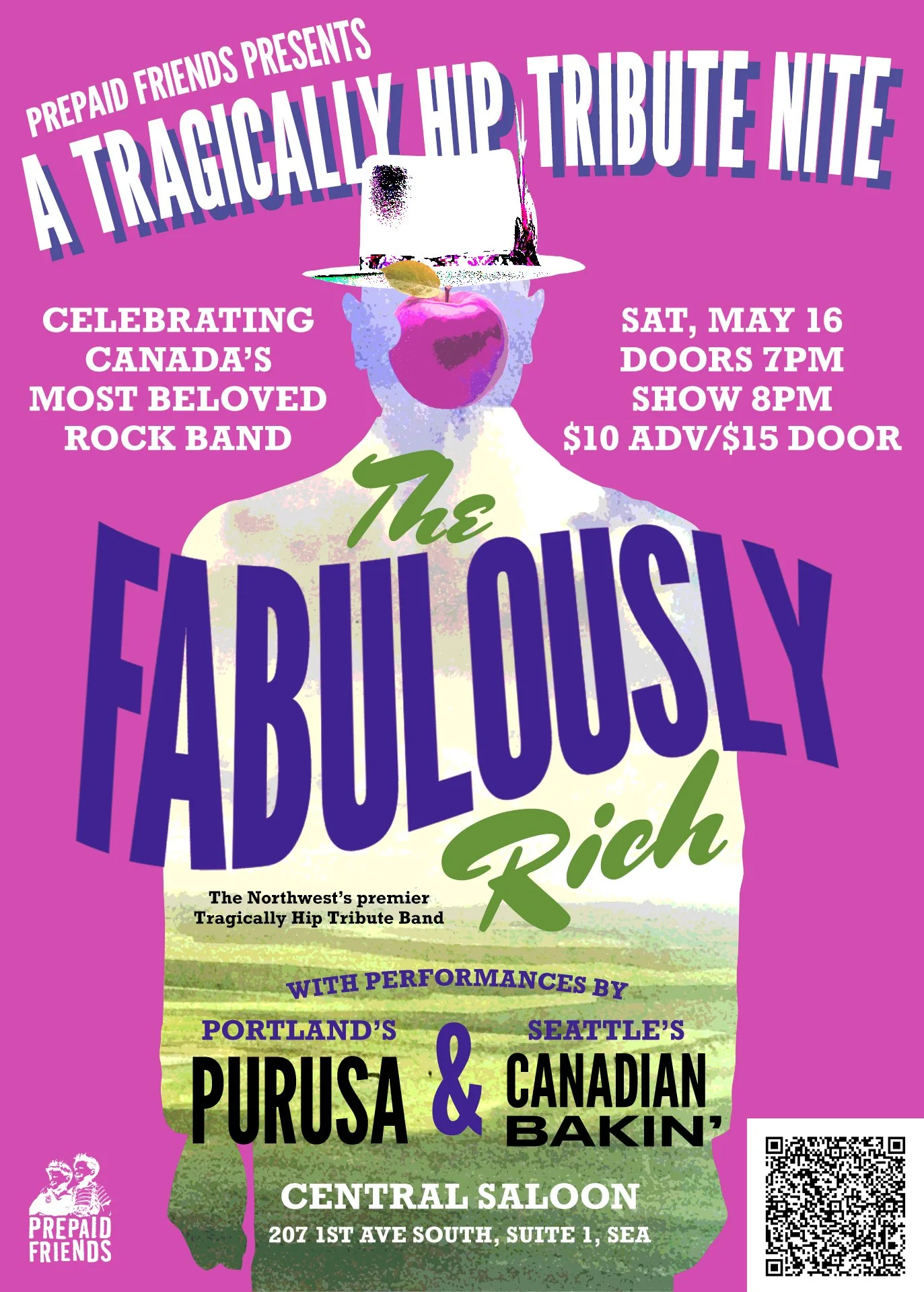 Tragically Hip Tribute @ Central Saloon W/The Fabulously Rich and Canadian Bakin'