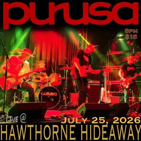 Tonight! Now! Portland! #hawthornehidaway #livemusic #tonight #portland @little.caesars.band @renttheskyband Purusa in the middle, just like we like it.