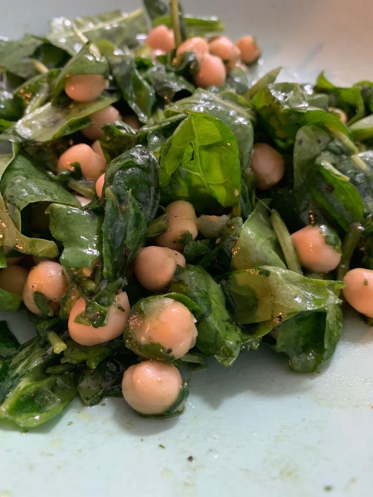 Spinach-Garbanzo Salad