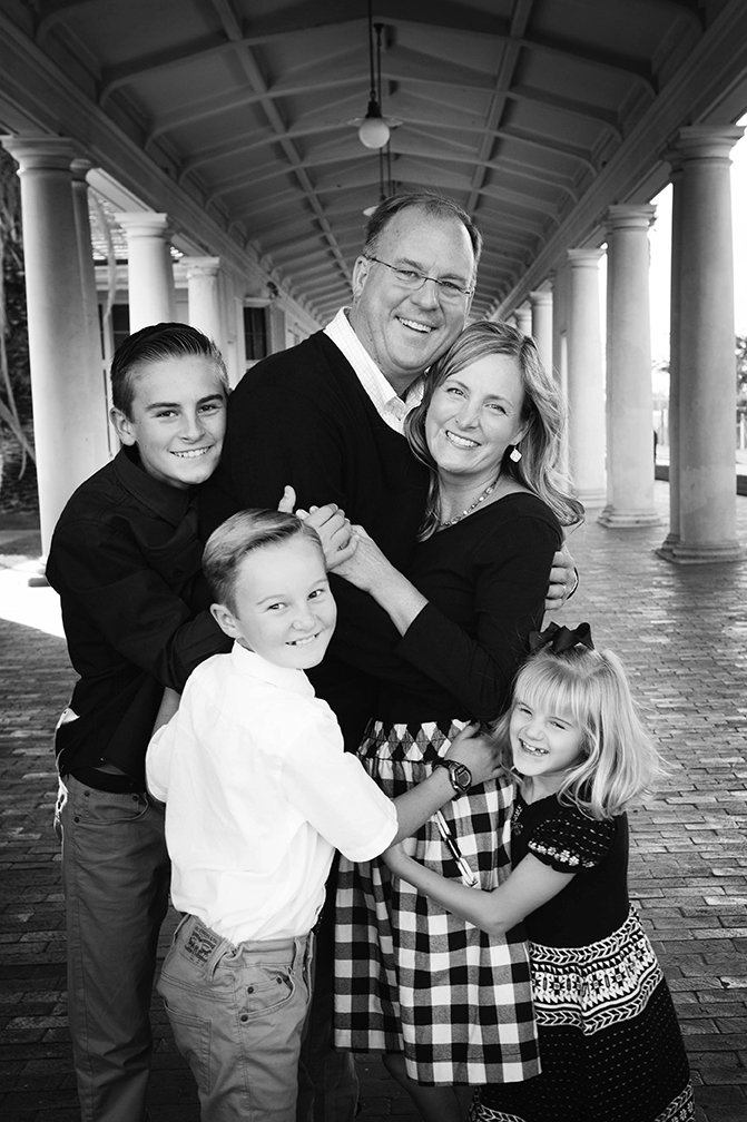 Black and white family of five portrait.jpg