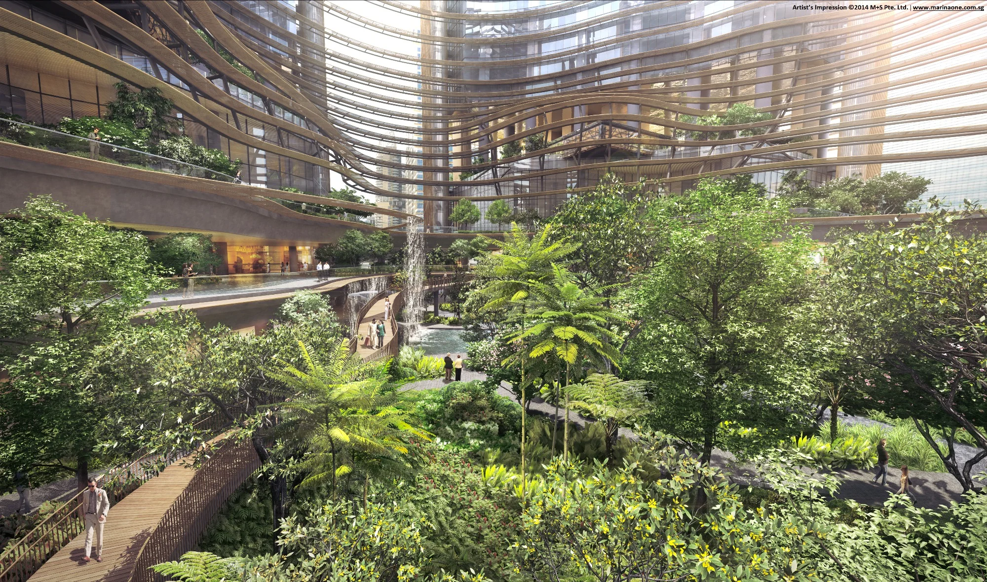 65,000 sq. ft. park at the heart of Marina One in Singapore