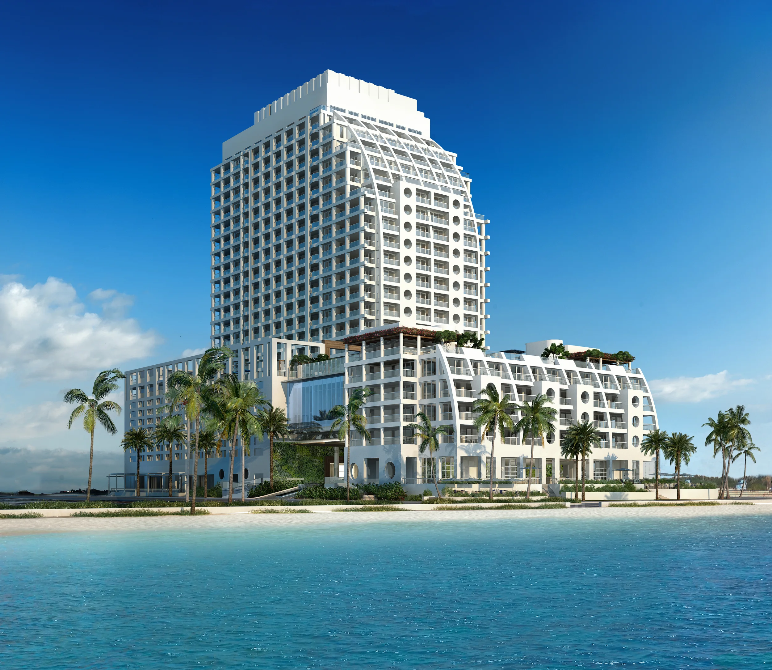 The Ocean Resort Residences at Conrad is a beachfront property in Fort Lauderdale